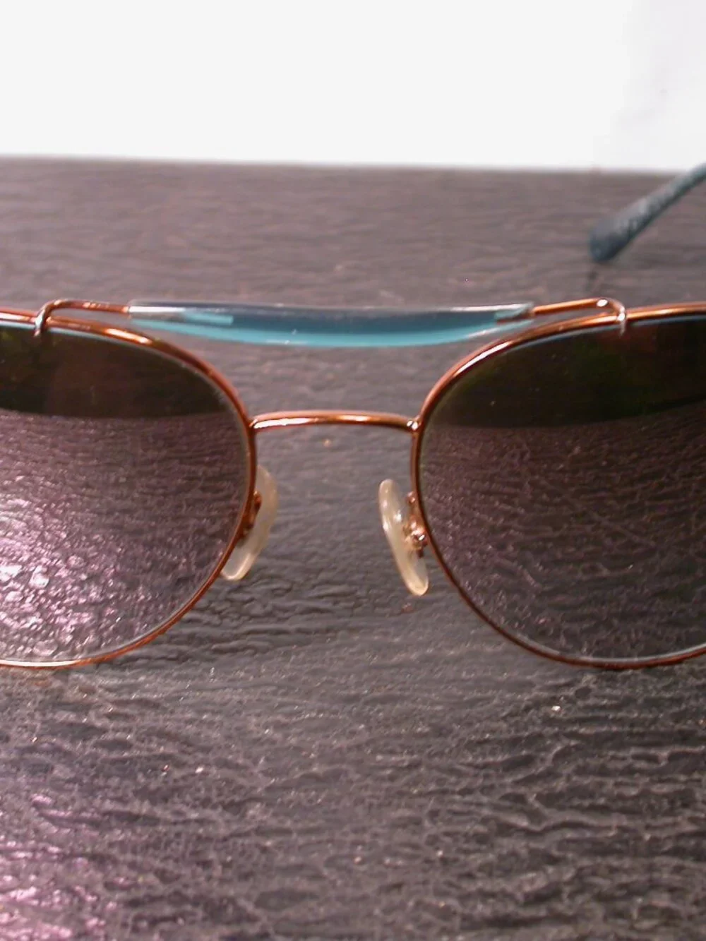 Ray Ban Bronze and Blue Aviator Shades Sunglasses WORN